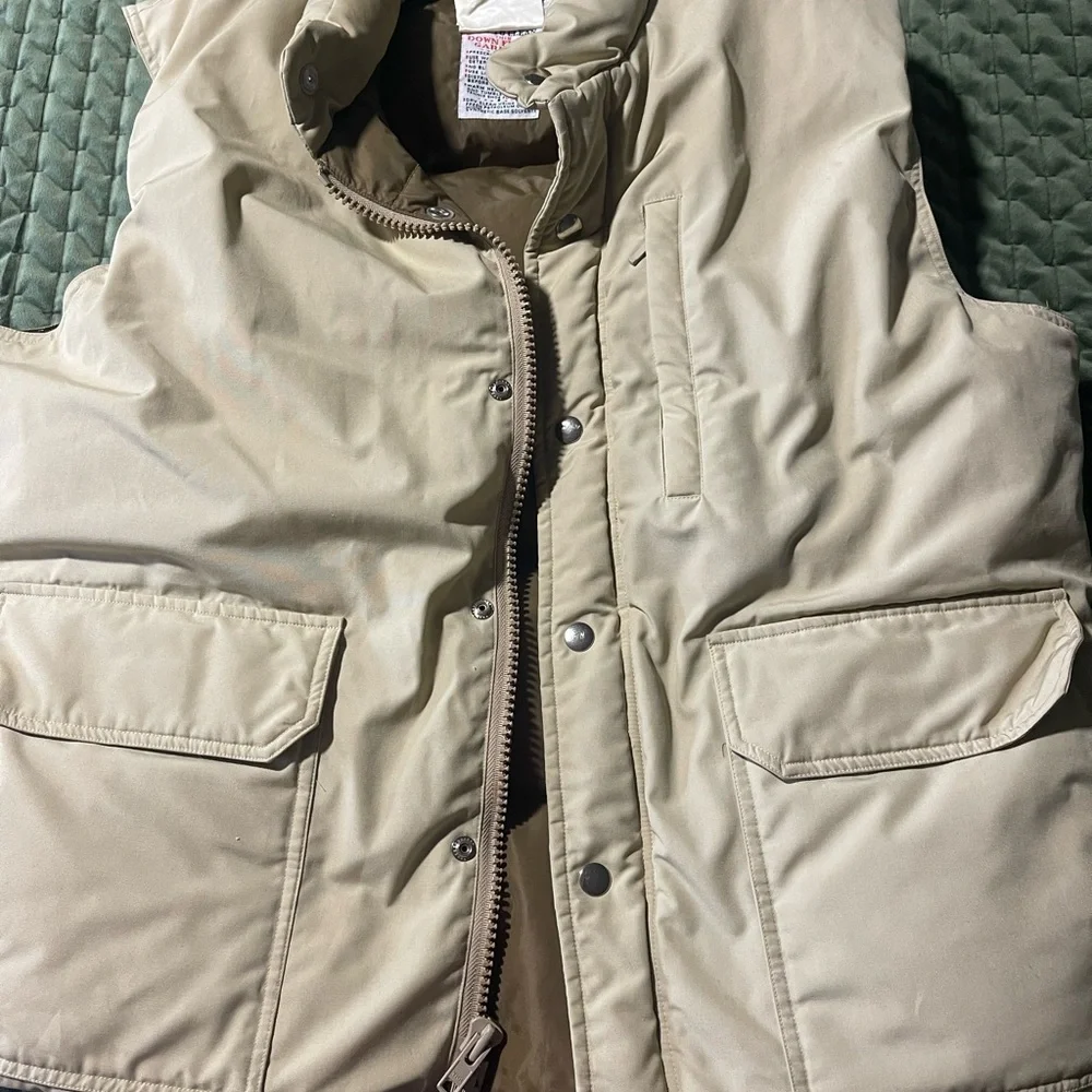 Orvis Vintage Khaki Goose Down Vest‎ Size Large Outdoors
